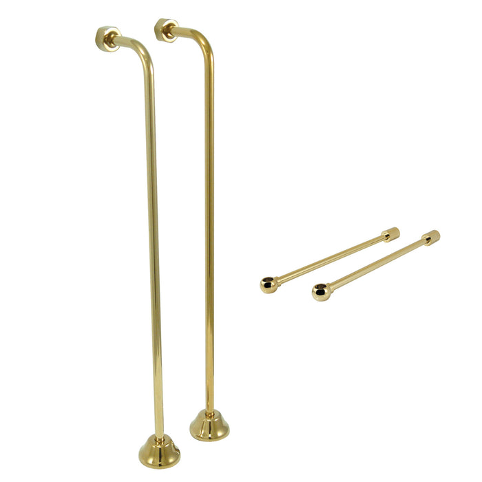 Kingston Vintage CCK462 Single Offset Supply Line with Wall Bracket Combo, Polished Brass