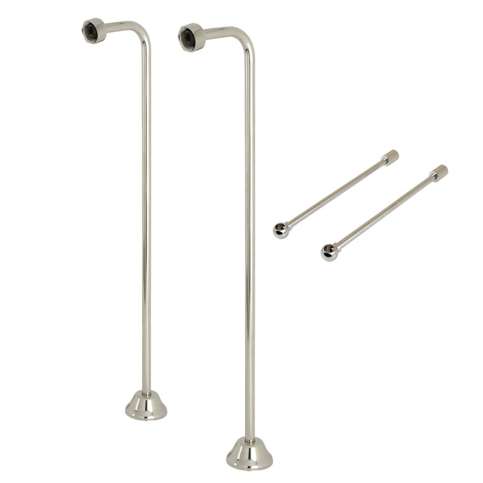 Kingston Vintage CCK466 Single Offset Supply Line with Wall Bracket Combo, Polished Nickel