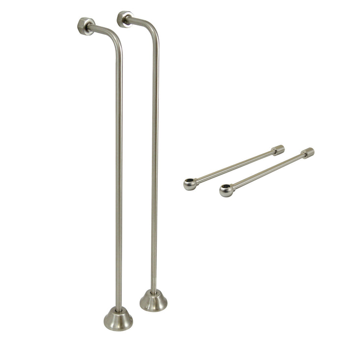 Kingston Vintage CCK468 Single Offset Supply Line with Wall Bracket Combo, Brushed Nickel