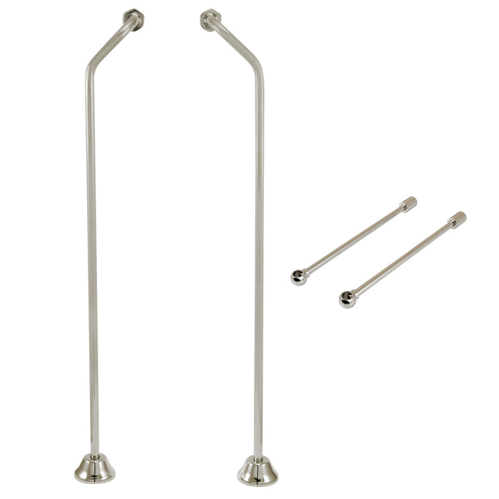 Kingston Vintage CCK476 Double Offset Supply Line with Wall Bracket Combo, Polished Nickel