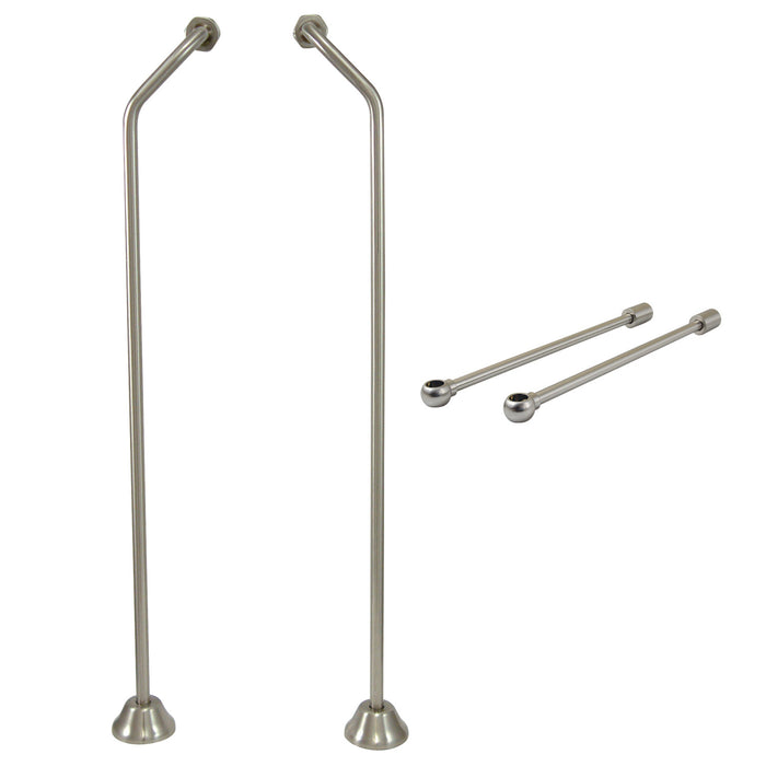 Kingston Vintage CCK478 Double Offset Supply Line with Wall Bracket Combo, Brushed Nickel