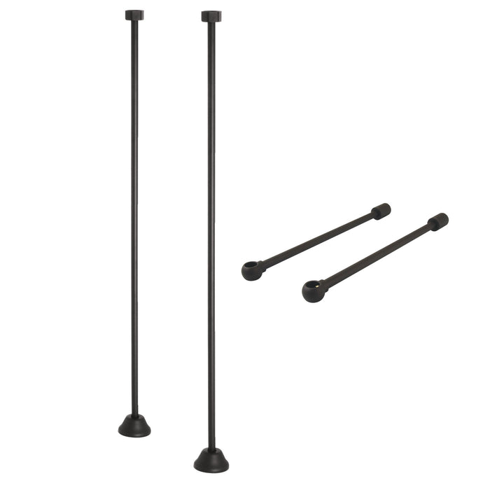 Kingston Vintage CCK485 Straight Supply Line with Wall Bracket Combo, Oil Rubbed Bronze