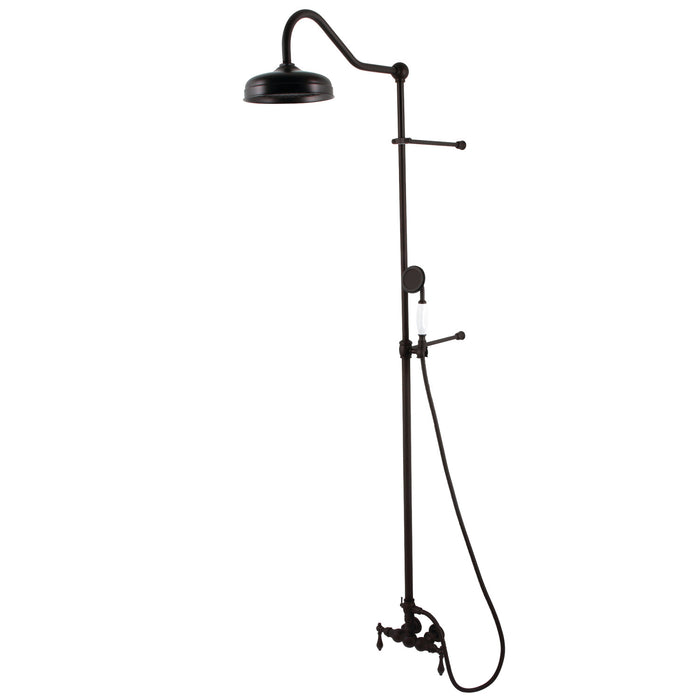 Kingston Heirloom CCK6175 - Vintage Tub Wall Mount Rain Drop Shower System with Hand Shower, Oil Rubbed Bronze