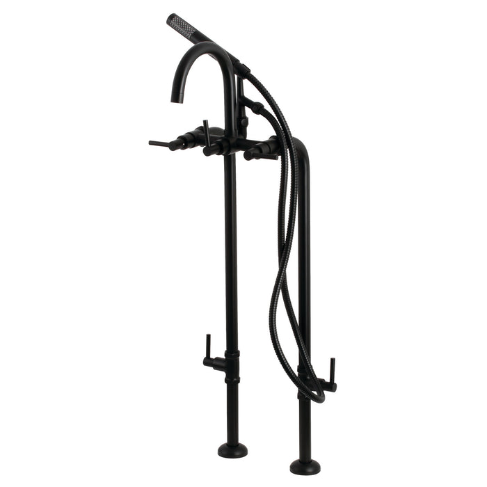 Kingston Sona CCK8100DL - Concord Freestanding Tub Faucet with Supply Line and Stop Valve, Matte Black
