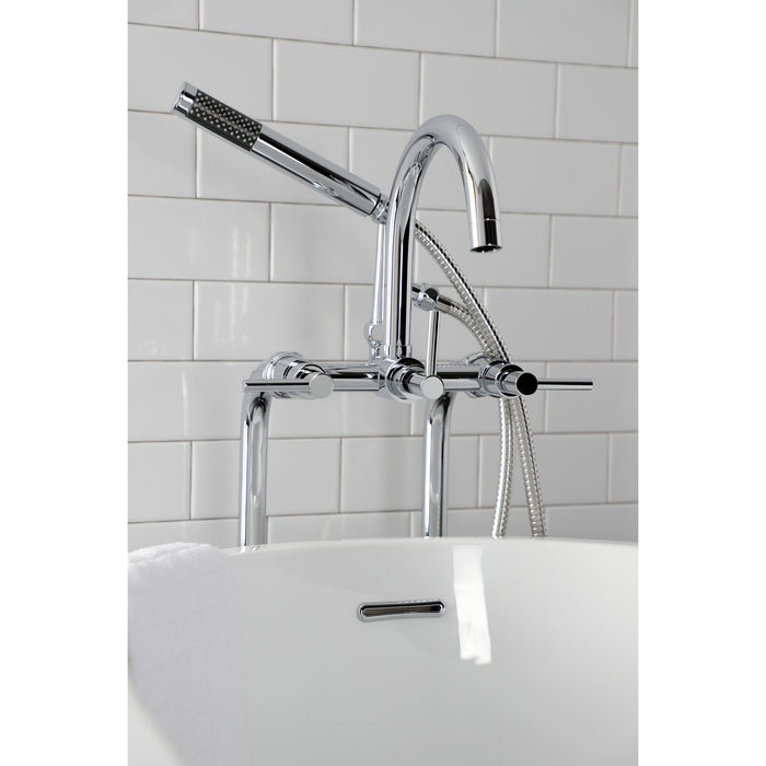 Kingston Sona CCK8101DL - Concord Freestanding Tub Faucet with Supply Line and Stop Valve, Polished Chrome