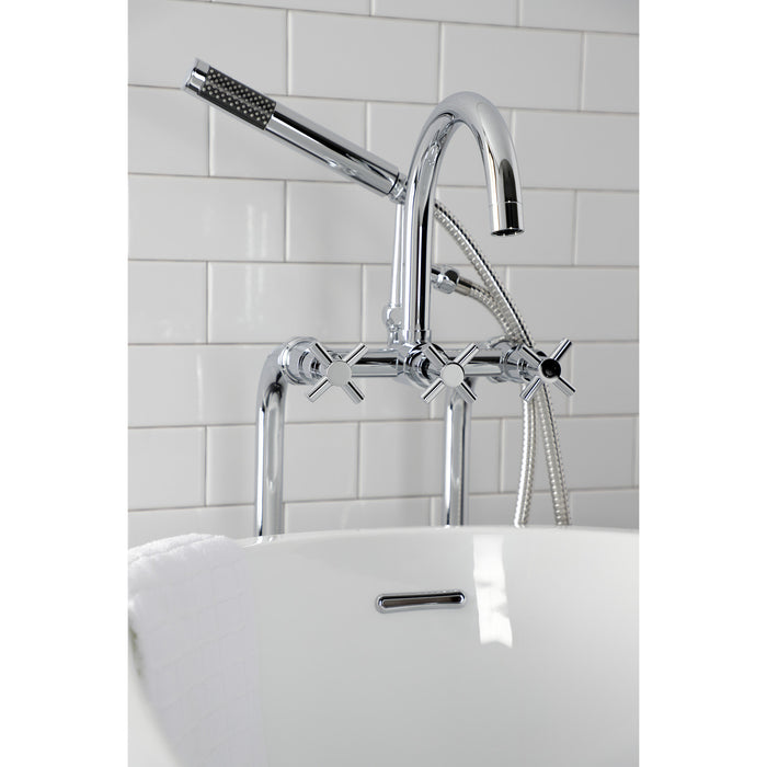 Kingston Sona CCK8101DX - Concord Freestanding Tub Faucet with Supply Line and Stop Valve, Polished Chrome