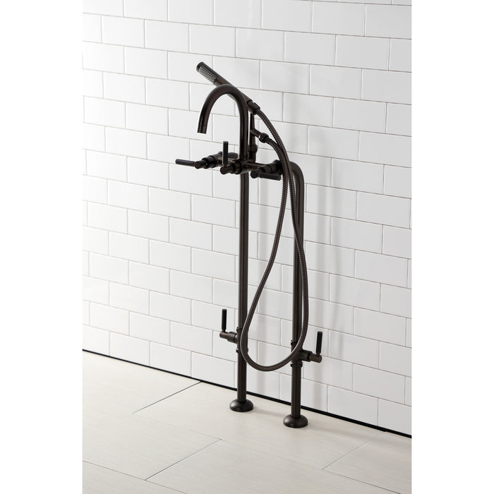 Kingston Sona CCK8105DKL - Concord Freestanding Tub Faucet with Supply Line and Stop Valve, Oil Rubbed Bronze