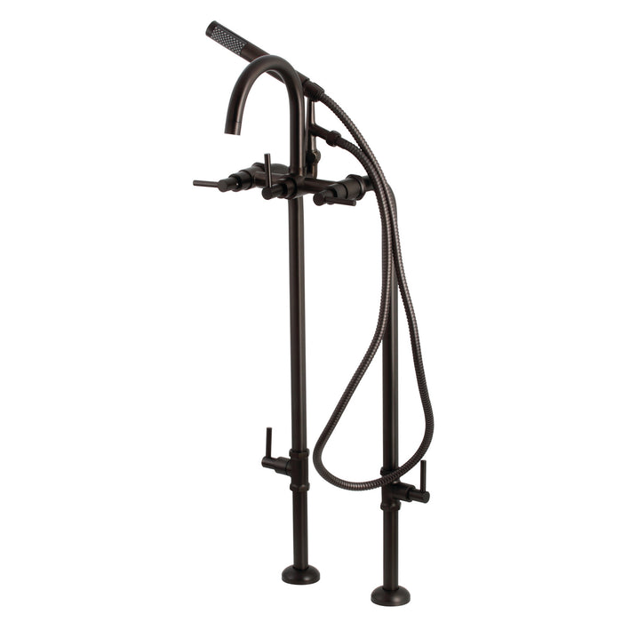 Kingston Sona CCK8105DL - Concord Freestanding Tub Faucet with Supply Line and Stop Valve, Oil Rubbed Bronze