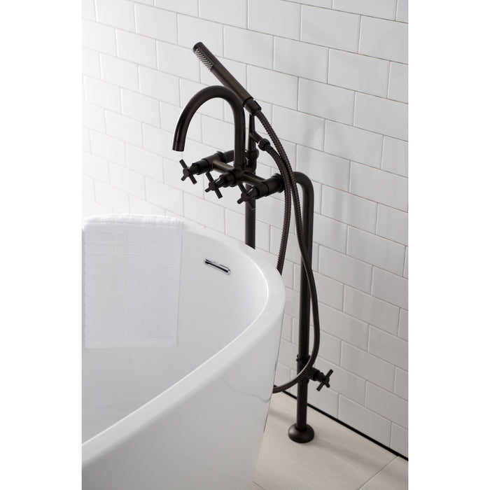 Kingston Sona CCK8105DX - Concord Freestanding Tub Faucet with Supply Line and Stop Valve, Oil Rubbed Bronze