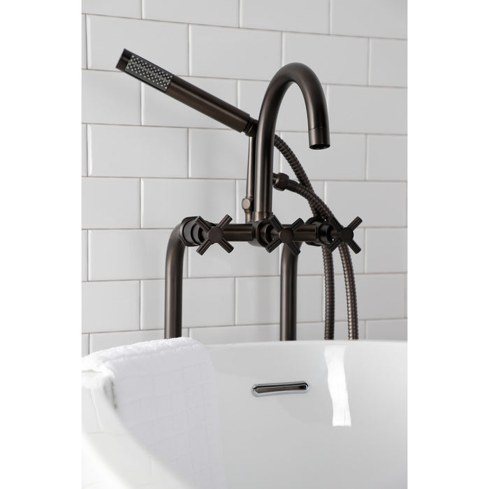 Kingston Sona CCK8105DX - Concord Freestanding Tub Faucet with Supply Line and Stop Valve, Oil Rubbed Bronze