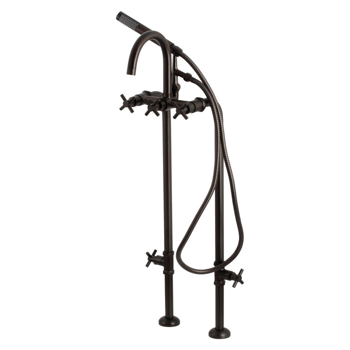 Kingston Sona CCK8105DX - Concord Freestanding Tub Faucet with Supply Line and Stop Valve, Oil Rubbed Bronze