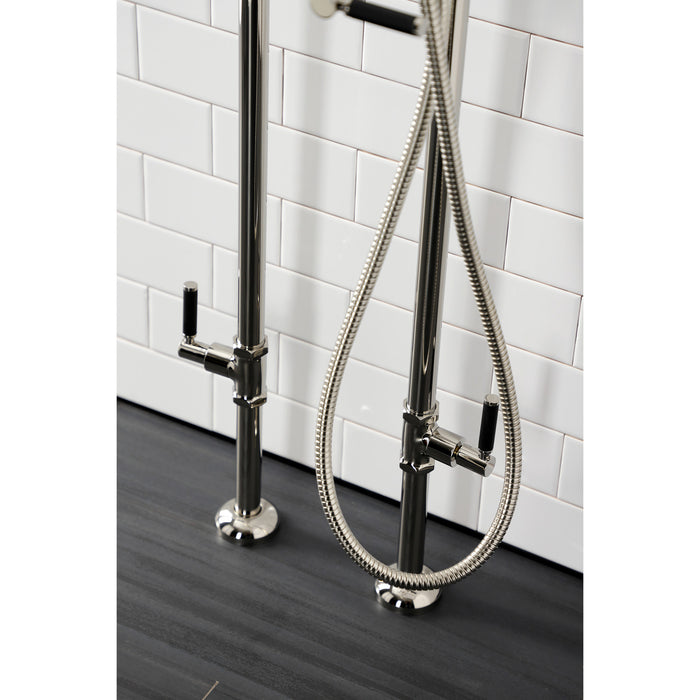 Kingston Sona CCK8106DKL - Concord Freestanding Tub Faucet with Supply Line and Stop Valve, Polished Nickel