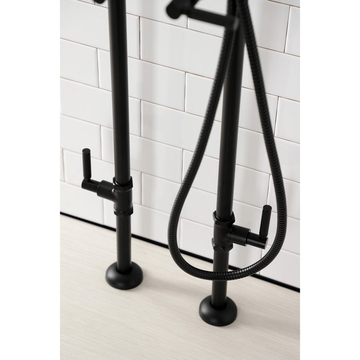 Kingston Sona CCK8400DKL - Concord Freestanding Tub Faucet with Supply Line and Stop Valve, Matte Black