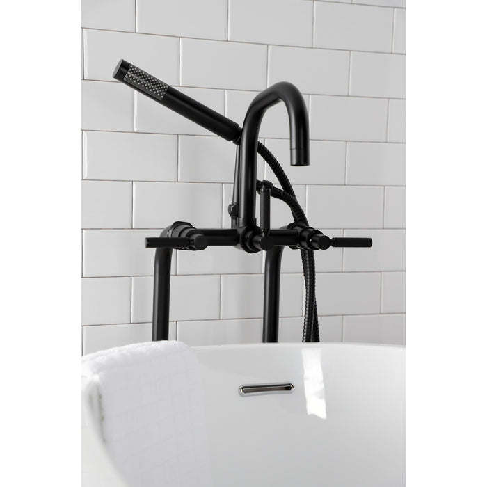 Kingston Sona CCK8400DKL - Concord Freestanding Tub Faucet with Supply Line and Stop Valve, Matte Black
