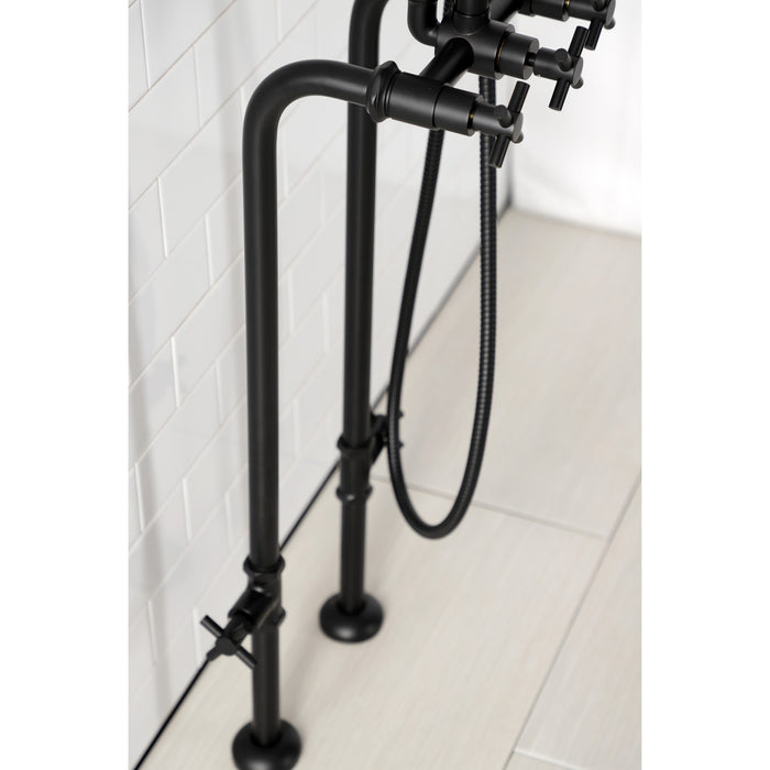 Kingston Sona CCK8400DX - Concord Freestanding Tub Faucet with Supply Line and Stop Valve, Matte Black