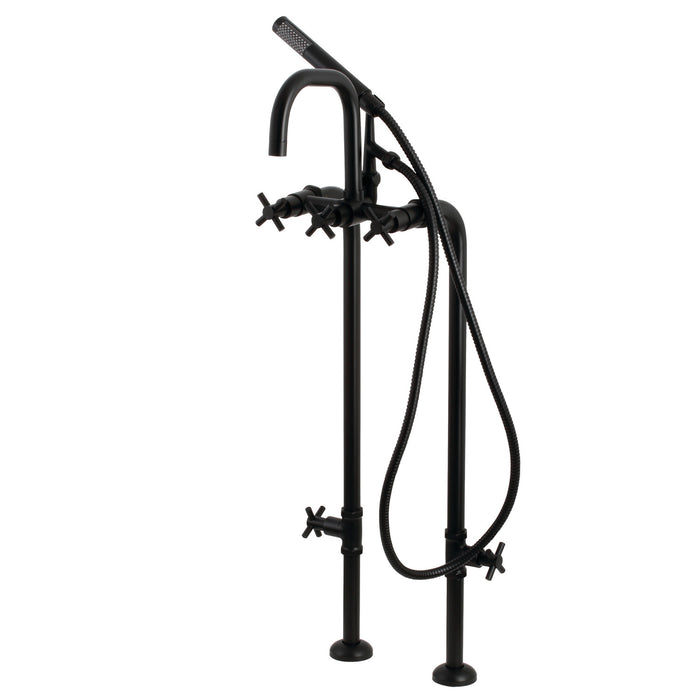 Kingston Sona CCK8400DX - Concord Freestanding Tub Faucet with Supply Line and Stop Valve, Matte Black
