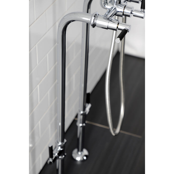 Kingston Sona CCK8401DKL - Concord Freestanding Tub Faucet with Supply Line and Stop Valve, Polished Chrome