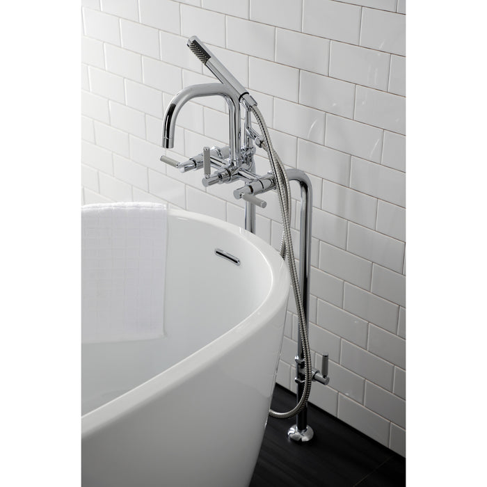 Kingston Sona CCK8401DKL - Concord Freestanding Tub Faucet with Supply Line and Stop Valve, Polished Chrome