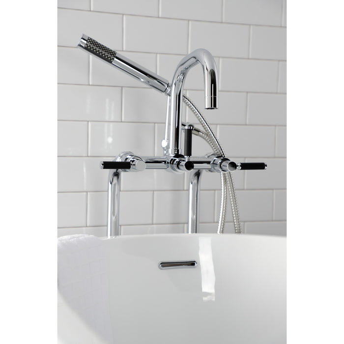 Kingston Sona CCK8401DKL - Concord Freestanding Tub Faucet with Supply Line and Stop Valve, Polished Chrome