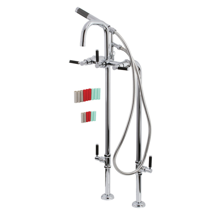 Kingston Sona CCK8401DKL - Concord Freestanding Tub Faucet with Supply Line and Stop Valve, Polished Chrome