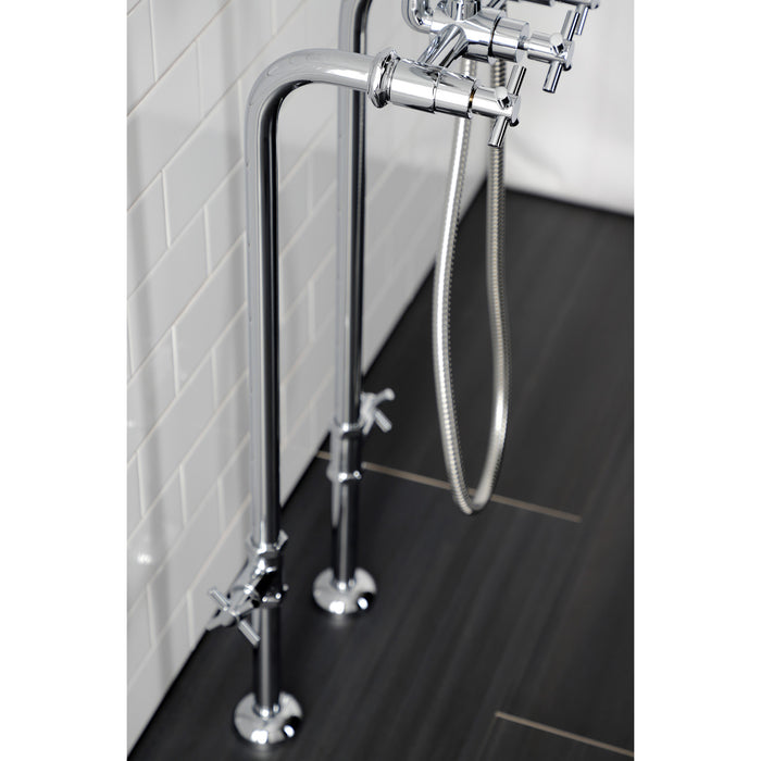 Kingston Sona CCK8401DX - Concord Freestanding Tub Faucet with Supply Line and Stop Valve, Polished Chrome