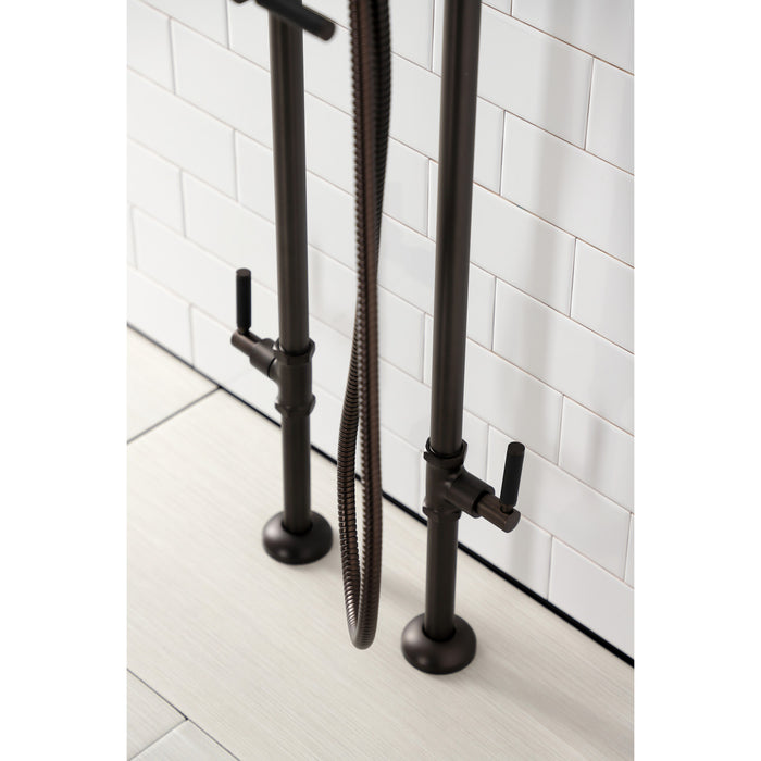 Kingston Sona CCK8405DKL - Concord Freestanding Tub Faucet with Supply Line and Stop Valve, Oil Rubbed Bronze