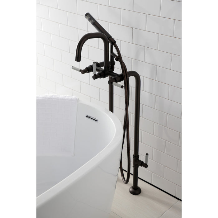 Kingston Sona CCK8405DKL - Concord Freestanding Tub Faucet with Supply Line and Stop Valve, Oil Rubbed Bronze