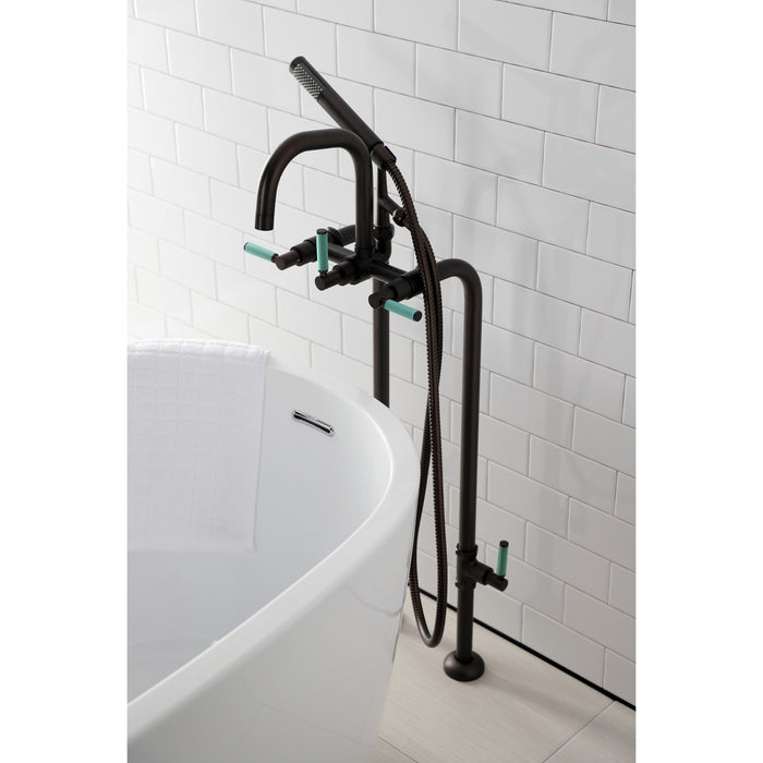 Kingston Sona CCK8405DKL - Concord Freestanding Tub Faucet with Supply Line and Stop Valve, Oil Rubbed Bronze