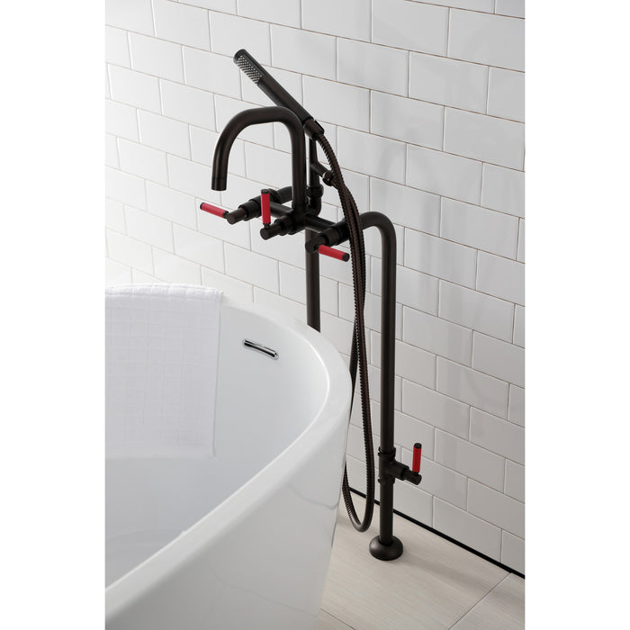 Kingston Sona CCK8405DKL - Concord Freestanding Tub Faucet with Supply Line and Stop Valve, Oil Rubbed Bronze