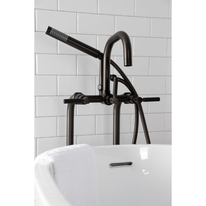 Kingston Sona CCK8405DKL - Concord Freestanding Tub Faucet with Supply Line and Stop Valve, Oil Rubbed Bronze