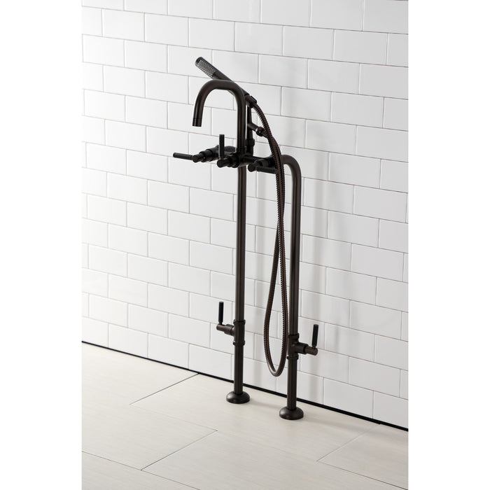 Kingston Sona CCK8405DKL - Concord Freestanding Tub Faucet with Supply Line and Stop Valve, Oil Rubbed Bronze