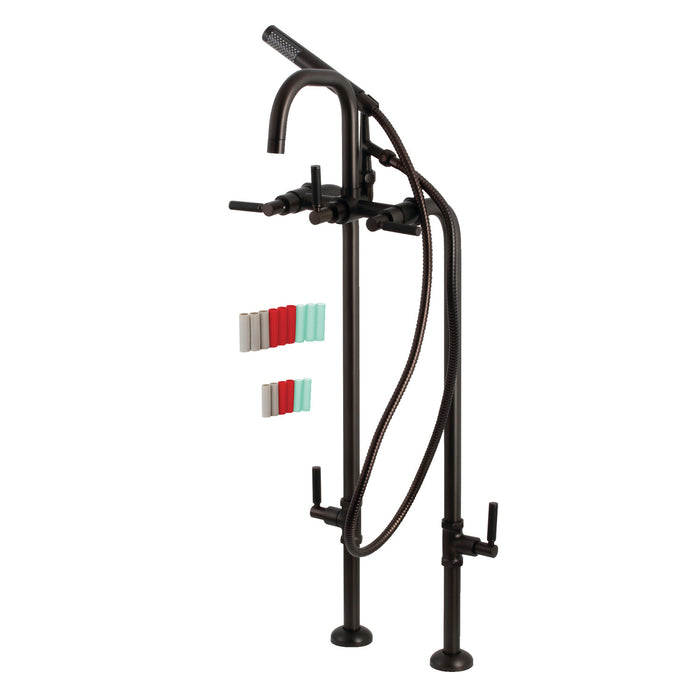 Kingston Sona CCK8405DKL - Concord Freestanding Tub Faucet with Supply Line and Stop Valve, Oil Rubbed Bronze