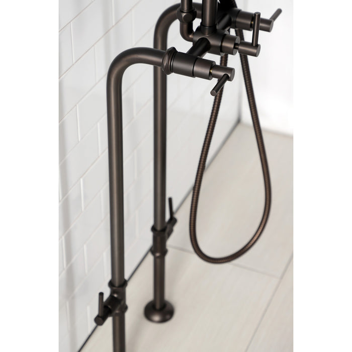Kingston Sona CCK8405DL - Concord Freestanding Tub Faucet with Supply Line and Stop Valve, Oil Rubbed Bronze
