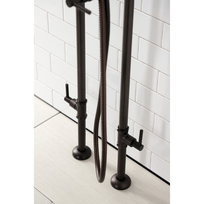 Kingston Sona CCK8405DL - Concord Freestanding Tub Faucet with Supply Line and Stop Valve, Oil Rubbed Bronze