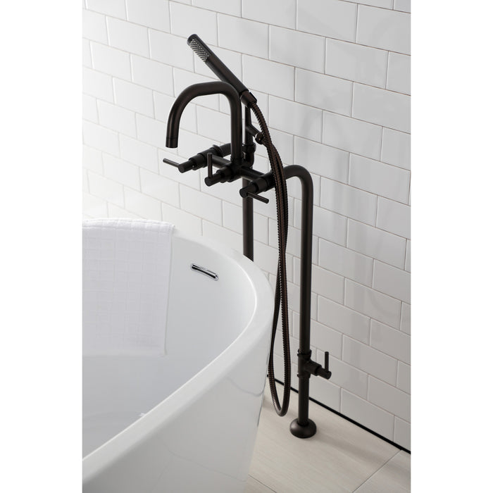 Kingston Sona CCK8405DL - Concord Freestanding Tub Faucet with Supply Line and Stop Valve, Oil Rubbed Bronze