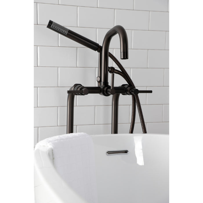 Kingston Sona CCK8405DL - Concord Freestanding Tub Faucet with Supply Line and Stop Valve, Oil Rubbed Bronze