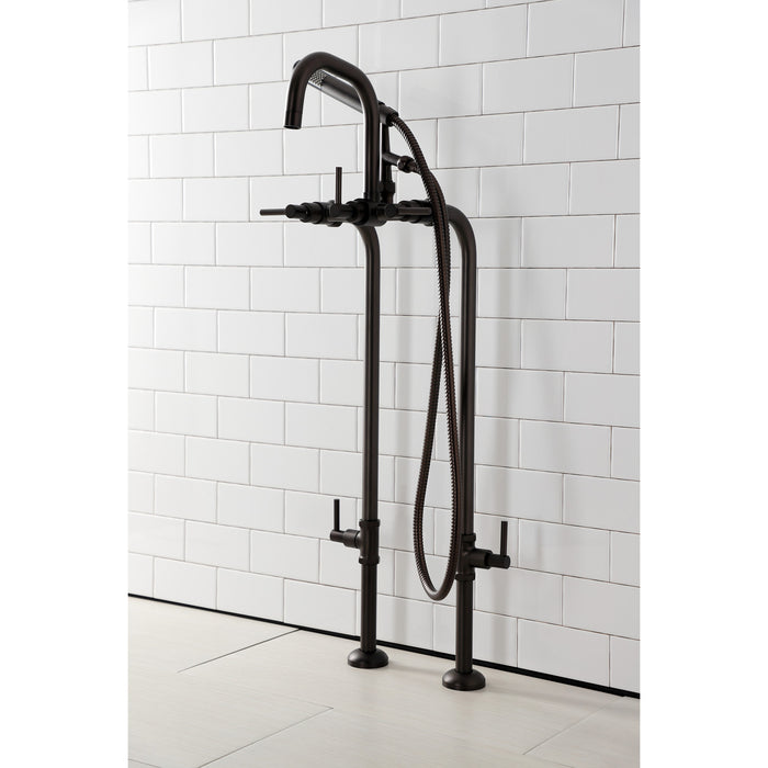 Kingston Sona CCK8405DL - Concord Freestanding Tub Faucet with Supply Line and Stop Valve, Oil Rubbed Bronze