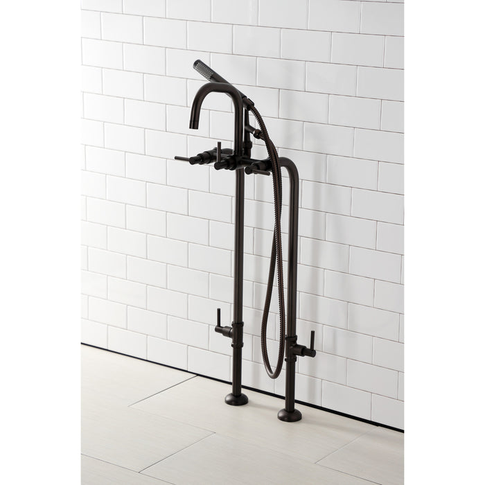 Kingston Sona CCK8405DL - Concord Freestanding Tub Faucet with Supply Line and Stop Valve, Oil Rubbed Bronze
