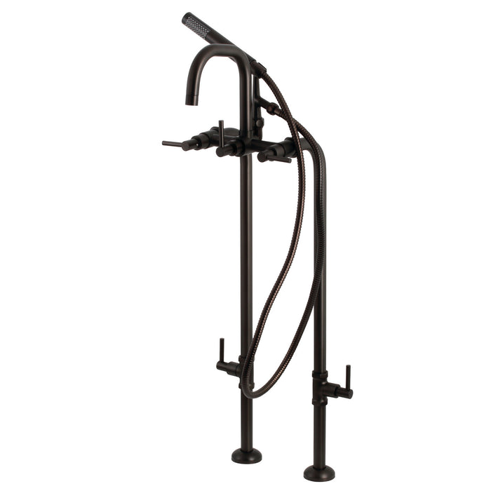 Kingston Sona CCK8405DL - Concord Freestanding Tub Faucet with Supply Line and Stop Valve, Oil Rubbed Bronze