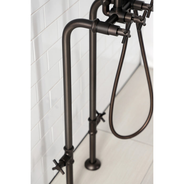 Kingston Sona CCK8405DX - Concord Freestanding Tub Faucet with Supply Line and Stop Valve, Oil Rubbed Bronze