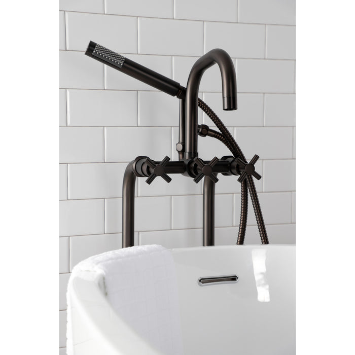 Kingston Sona CCK8405DX - Concord Freestanding Tub Faucet with Supply Line and Stop Valve, Oil Rubbed Bronze