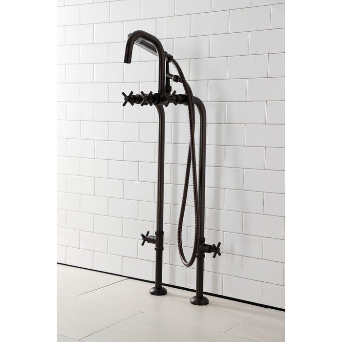 Kingston Sona CCK8405DX - Concord Freestanding Tub Faucet with Supply Line and Stop Valve, Oil Rubbed Bronze