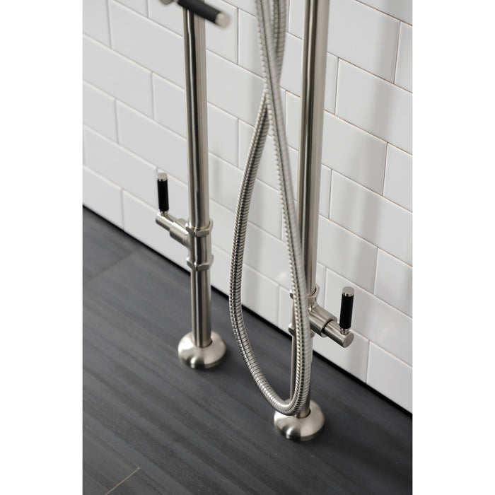 Kingston Sona CCK8408DKL - Concord Freestanding Tub Faucet with Supply Line and Stop Valve, Brushed Nickel