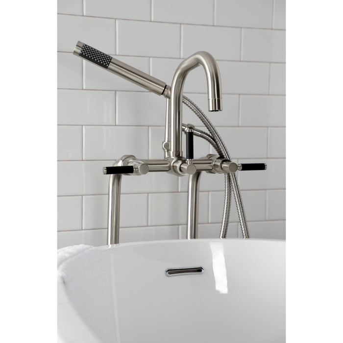 Kingston Sona CCK8408DKL - Concord Freestanding Tub Faucet with Supply Line and Stop Valve, Brushed Nickel