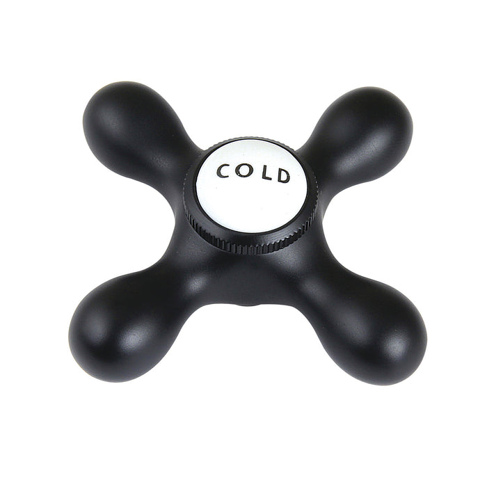 Kingston Vintage CCMX0C Brass Cross Handle (Cold Side), Matte Black