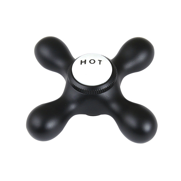 Kingston Vintage CCMX0H Brass Cross Handle (Hot Side), Matte Black