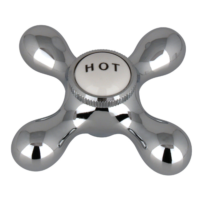 Kingston Vintage CCMX1H Brass Cross Handle (Hot Side), Polished Chrome