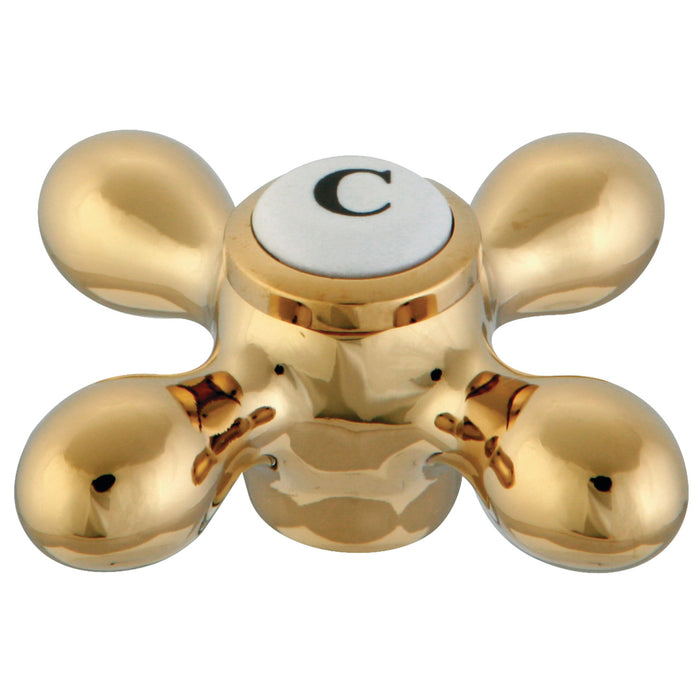Kingston CCMX2CSC Brass Cross Handle (Cold Side), Polished Brass