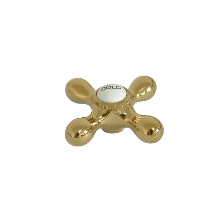 Kingston Vintage CCMX2C Brass Cross Handle (Cold Side), Polished Brass