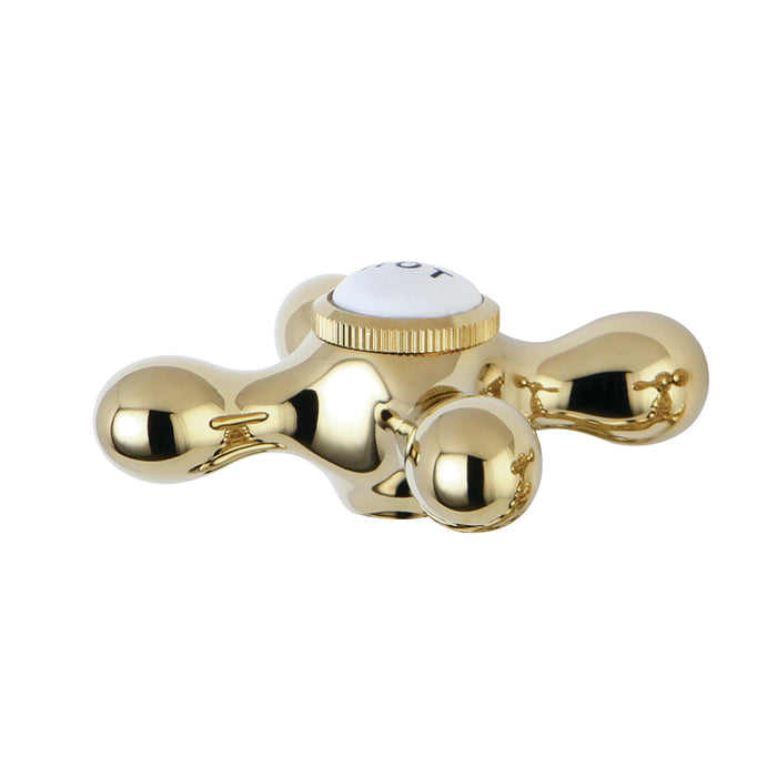 Kingston Vintage CCMX2H Brass Cross Handle (Hot Side), Polished Brass